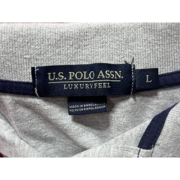 U.S Polo ASSN - Men's Short Sleeve T-Shirt - Grey - Large - Picture 9 of 14